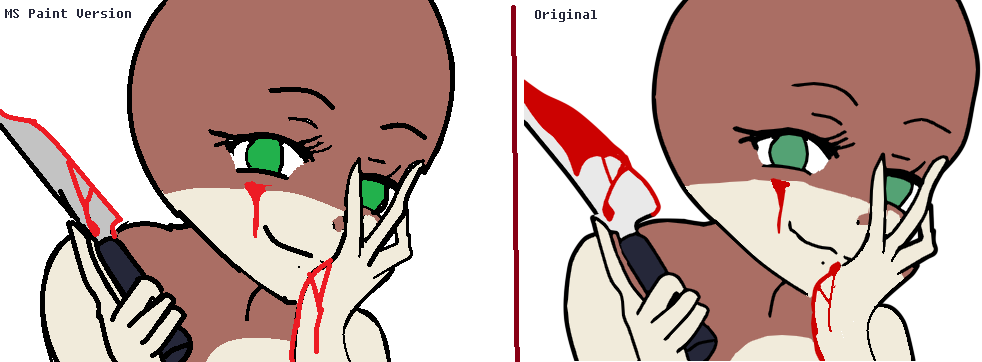 MS PAINT FRIENDLY Yandere Base by wotaceattorney on MS PAINT FRIENDLY Yandere Base by wotaceattorney on