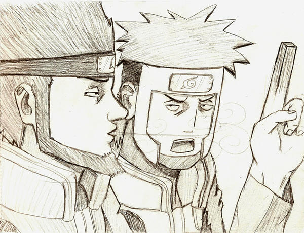 Asuma and Drunk Yamato