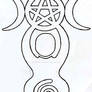 Spiral Goddess Tattoo Design