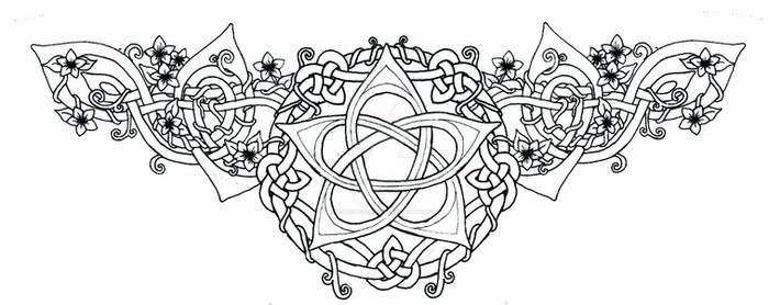 Celtic Lotus Pentacle Tattoo