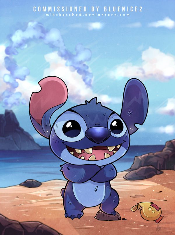 [ Commission ] Stitch (Lilo and Stitch) by miksketched on DeviantArt