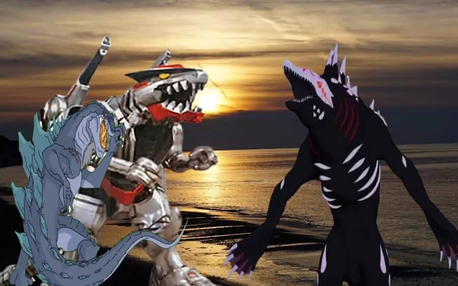 Q Rex Ryp Q-Rex and Zilla Jr VS Leviathan by DerKaiser117 on DeviantArt