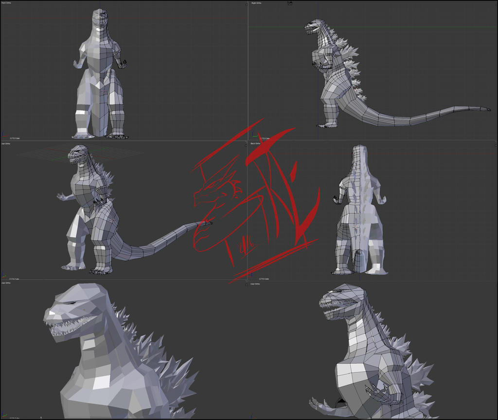Base Godzilla Mesh Shin'Godzilla (Base model wip) by Gabe-TKE on DeviantArt