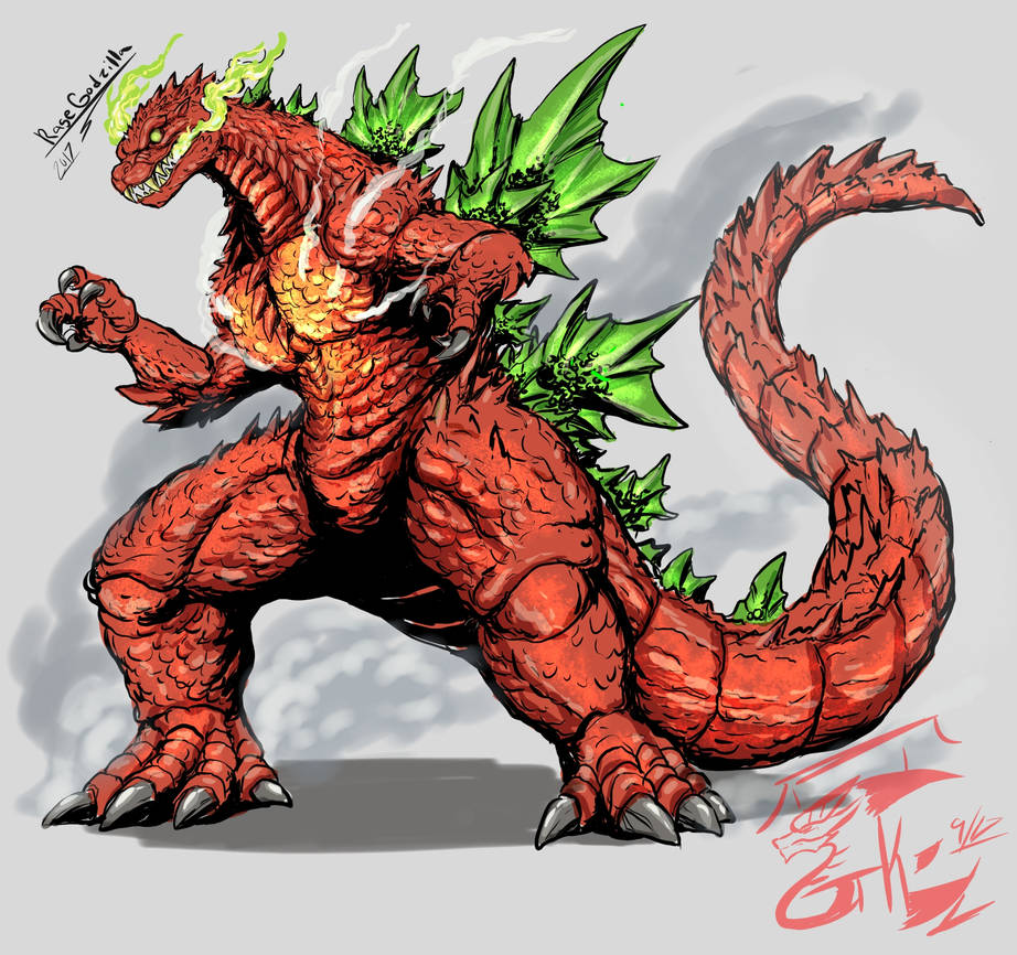 Red Rage Godzilla Rage Godzilla (fury) by Gabe-TKE on DeviantArt