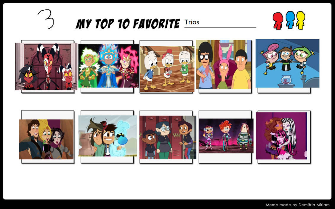 Trios My Top 10 Favorite Trios by WorldofAri on DeviantArt