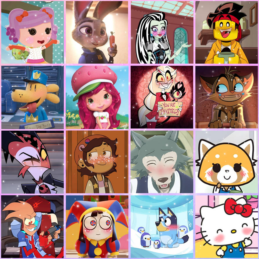 Characters Collages Deviantart Collage Of Animated Characters Blushing by WorldofAri on DeviantArt