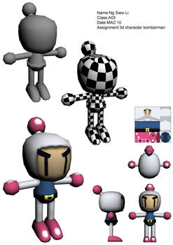 3d character bomberman