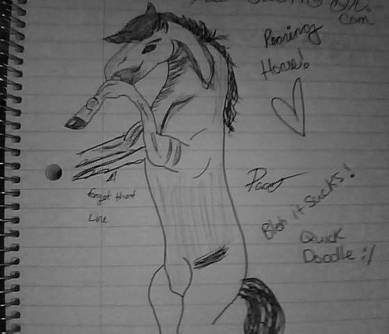 Pen Drawn Horse Rearing