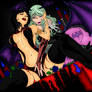 Vampirella And Morrigan Colored