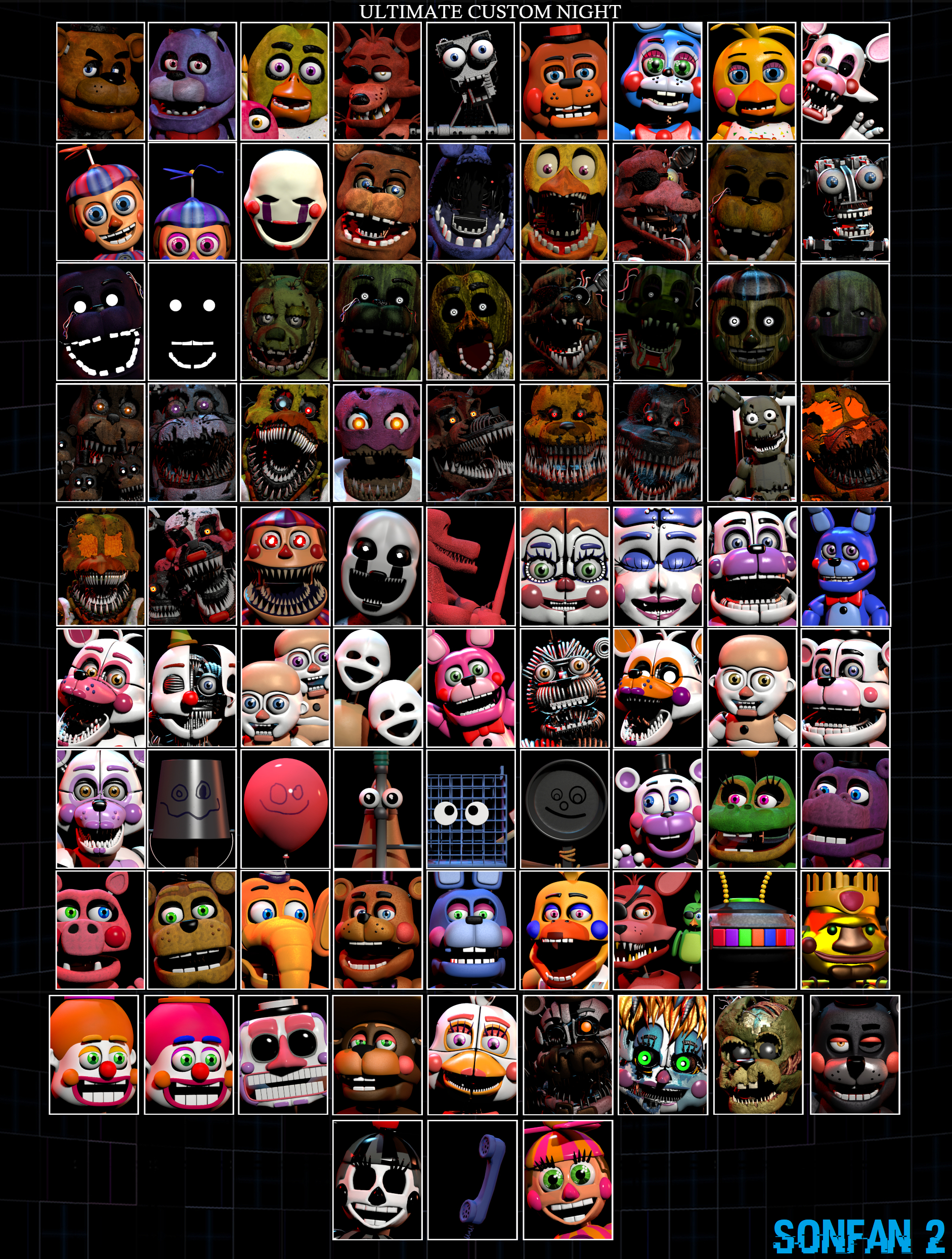 Five Nights at Freddy's 4 Ultimate Custom Night by PyjamaDog on DeviantArt