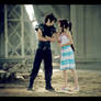 Looking in sky-blue eyes - Zack and Aerith cosplay