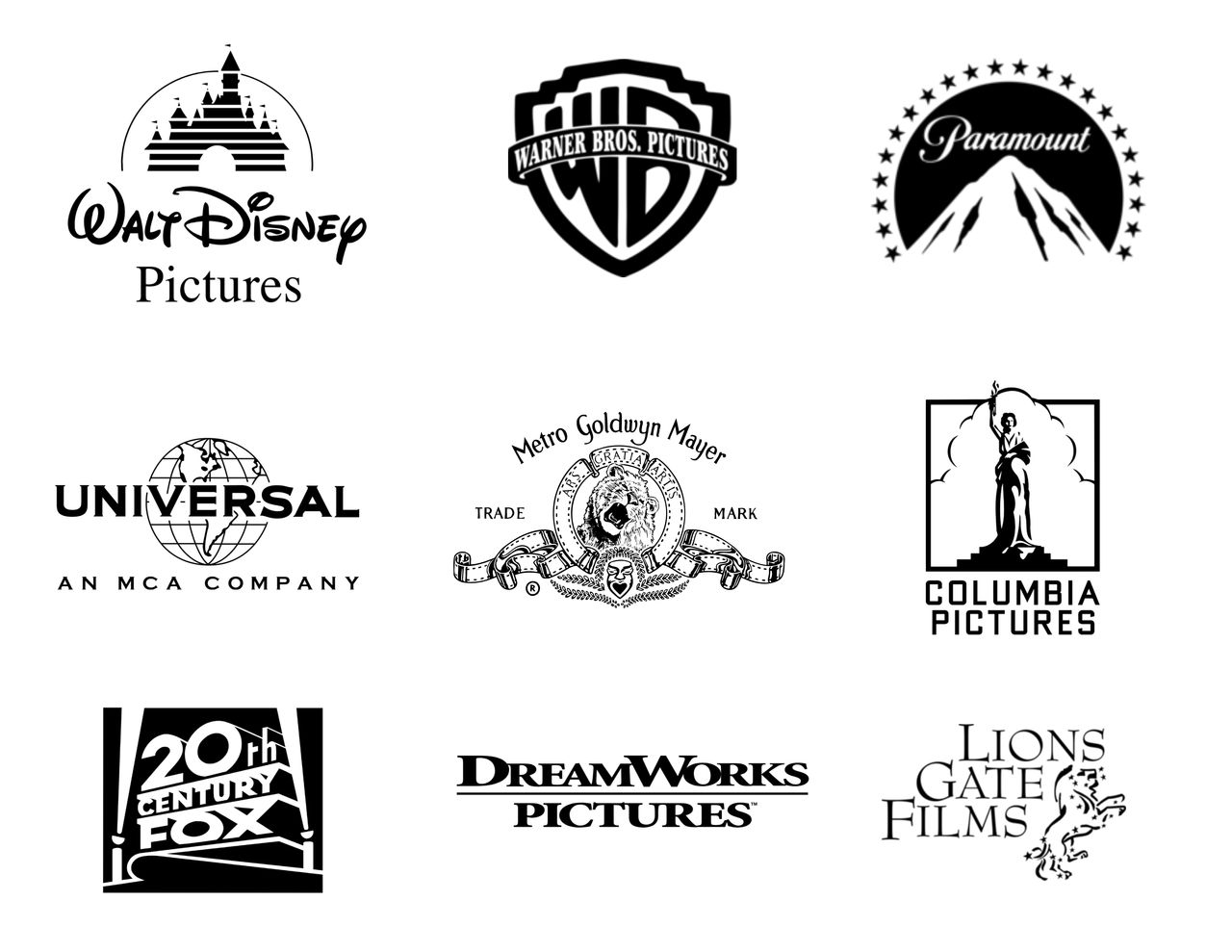 Nine Major Film Studios from 1990-1996 by Appleberries22 on DeviantArt