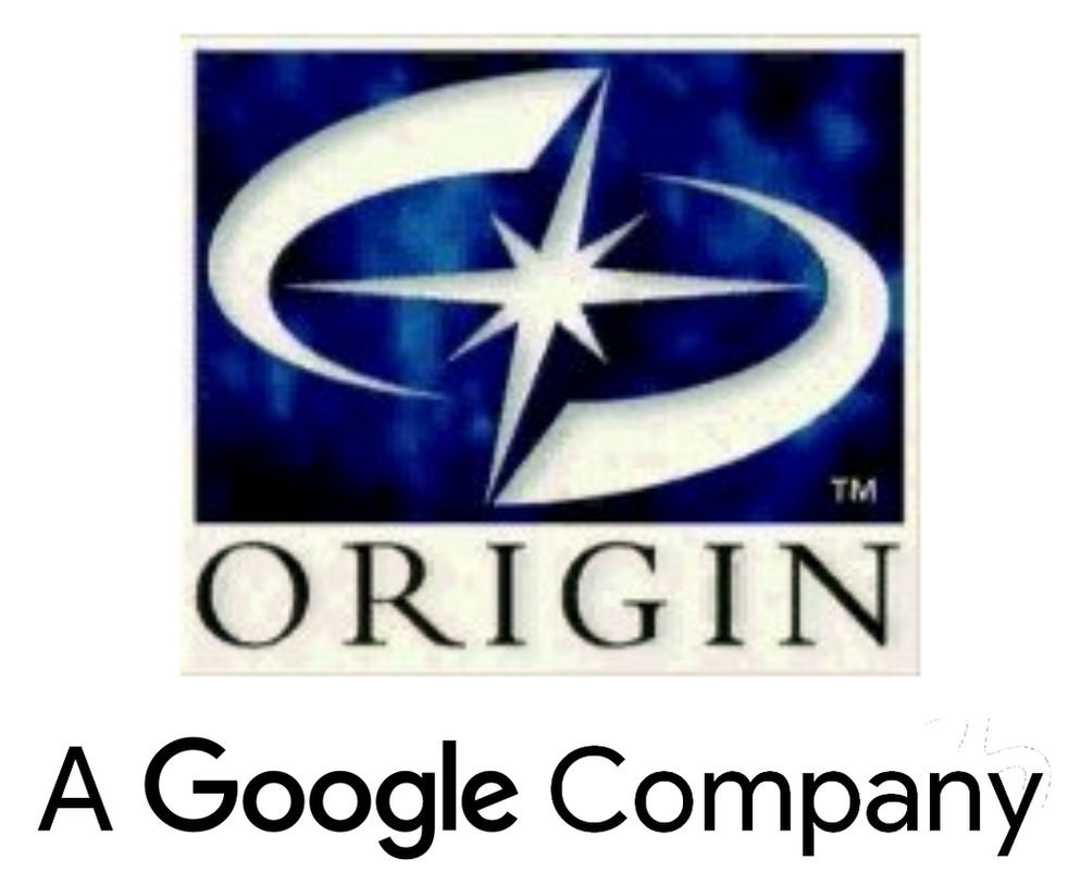 Origin logo with Google byline by Appleberries22 on DeviantArt