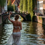 Walking Along the Canals of Bruges