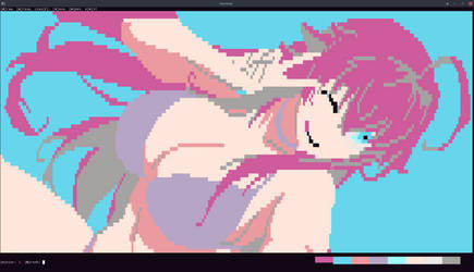 Rias Gremory drawn in a Terminal