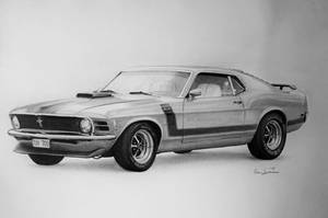 Ford Mustang Boss 302 - Drawing