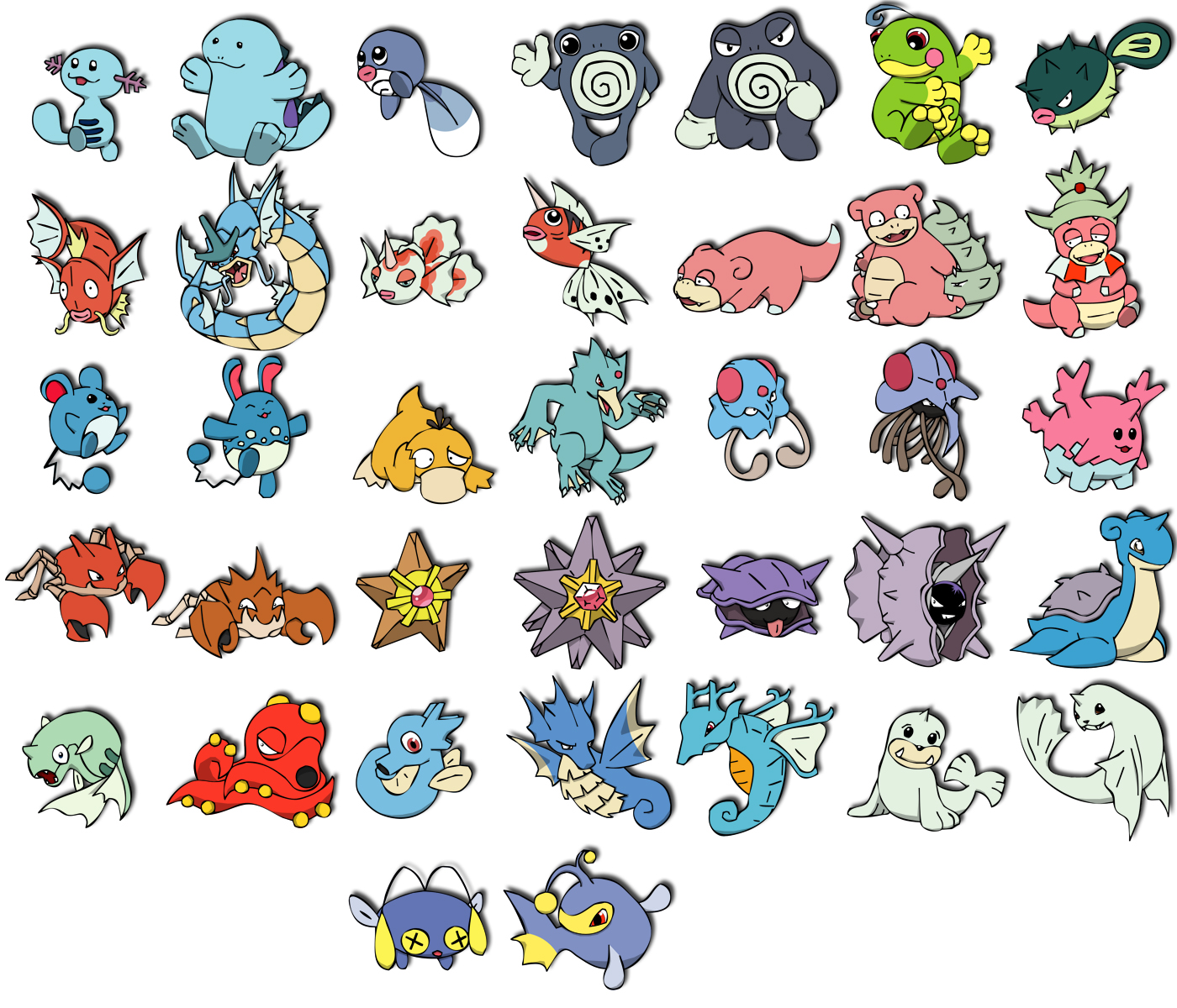 GEN 4 WATER on Pokedex - DeviantArt