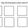 Top 10 Characters that I don't hate but don't like