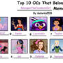 Top 10 OCs Who belong to MorganTheFandomGirl