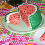 Watermelon birthday cake