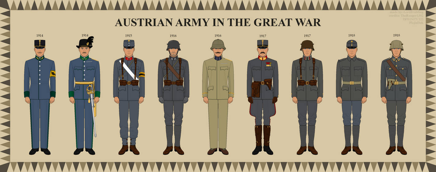 Austria Ranks Austrian Army in the Great War by LordFruhling on DeviantArt