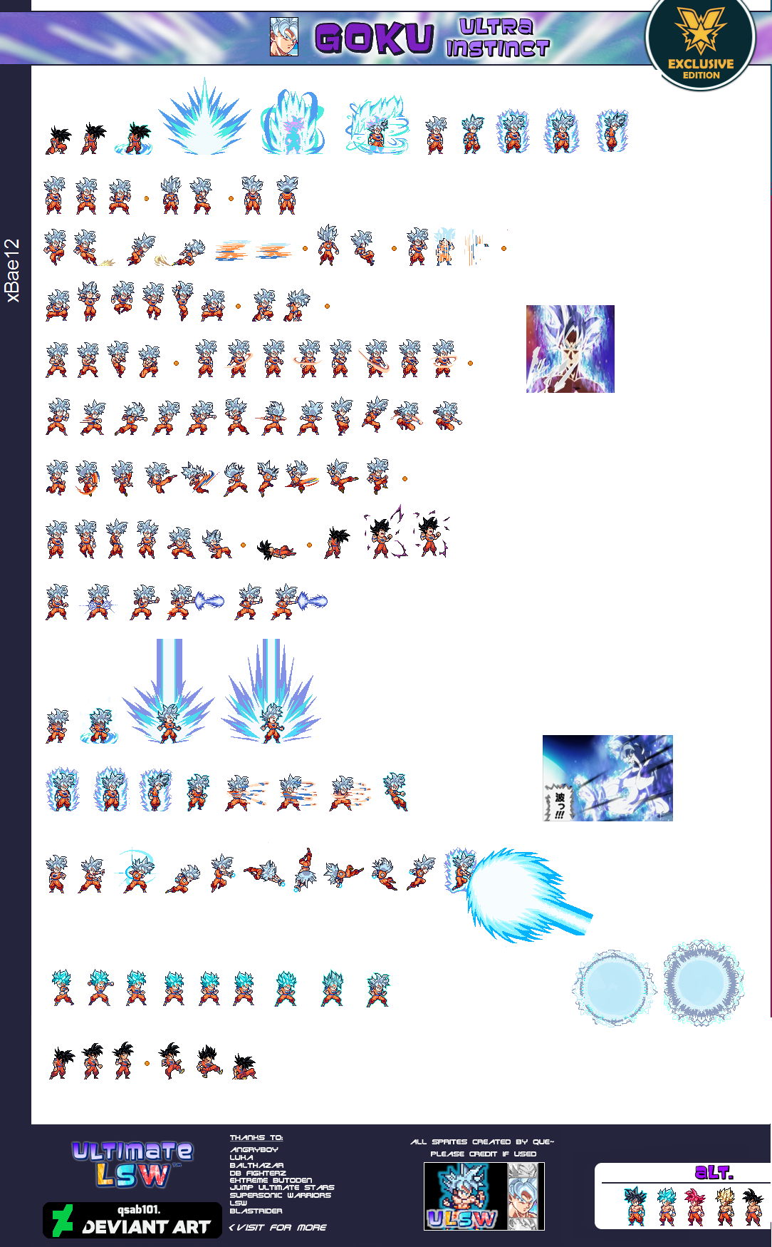 Goku M Ultra Instinct Go Gi Sprite sheet by FoxySpriter on DeviantArt