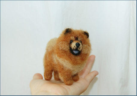 Needle Felted Chow Chow Dog