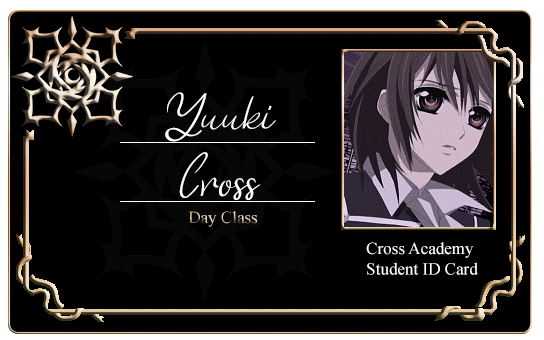 Cross Academy Student ID Card - Yuuki Cross