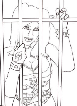 Sweet-Little-World Harley Quinn  Lineart (WIP)