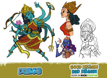 Durga the Goddess character design Good Dream book by immedium