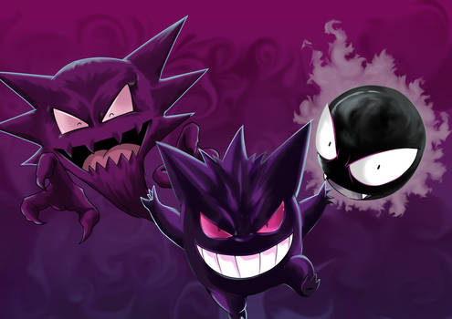 Gastly Haunter y Gengar