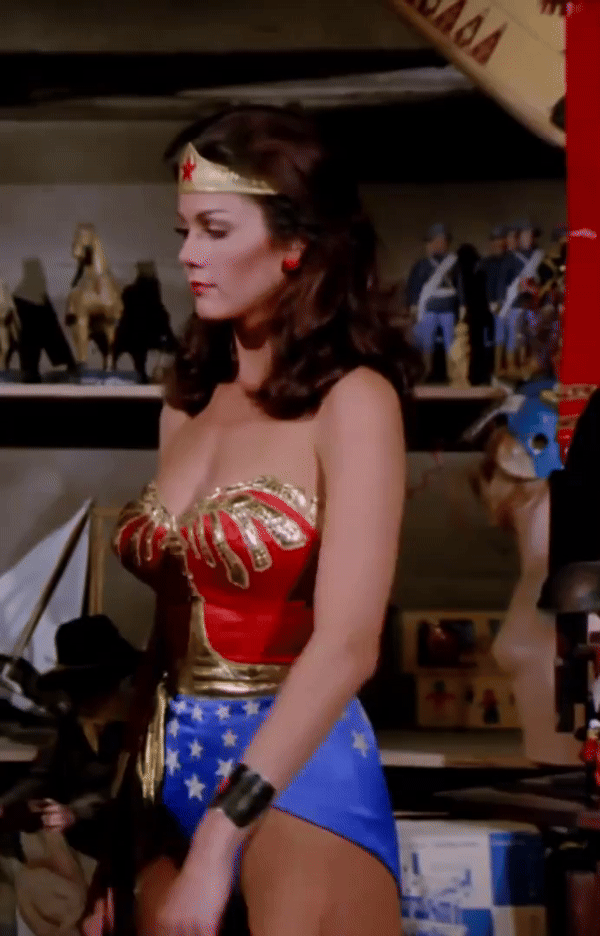 Wonder Woman showing her wonder pose