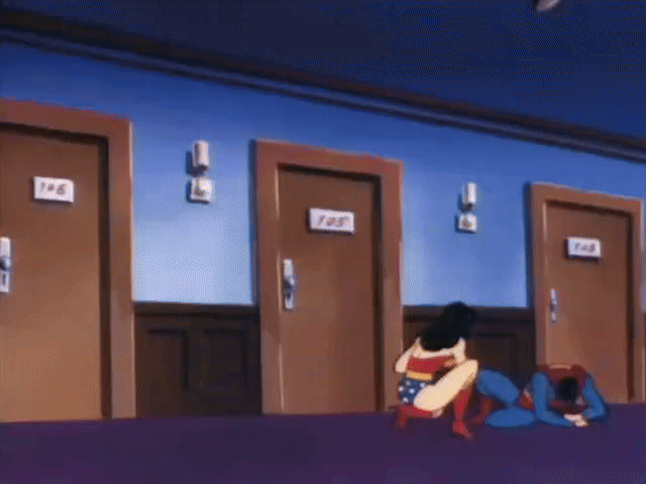 Wonder Woman showing her superhuman agility