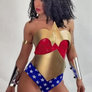 A gorgeous and powerful Wonder Woman cosplayer!
