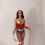 Wonder Woman cosplayer wielding her magic lasso