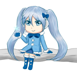 Vocaloid - Snow Miku by GalacticCake