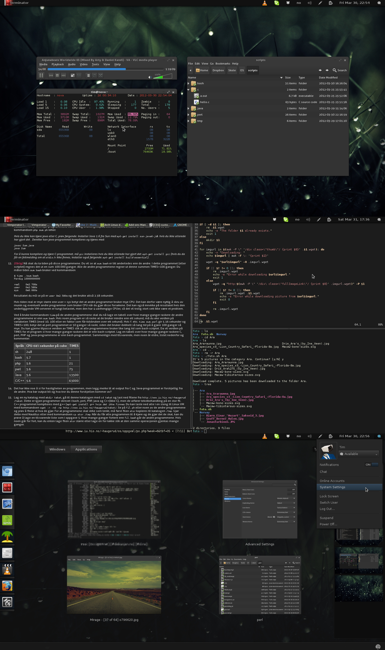 Arch Linux desktop - Gnome 3 Dark by kjeksomanen on DeviantArt