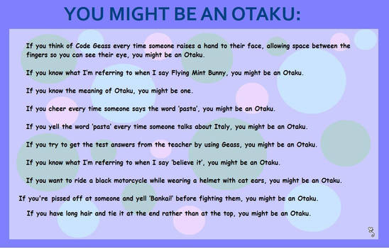 You Might Be An Otaku #1