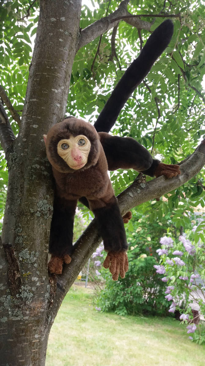 Pablo the Posable Monkey OOAK Artdoll by HedaMiu