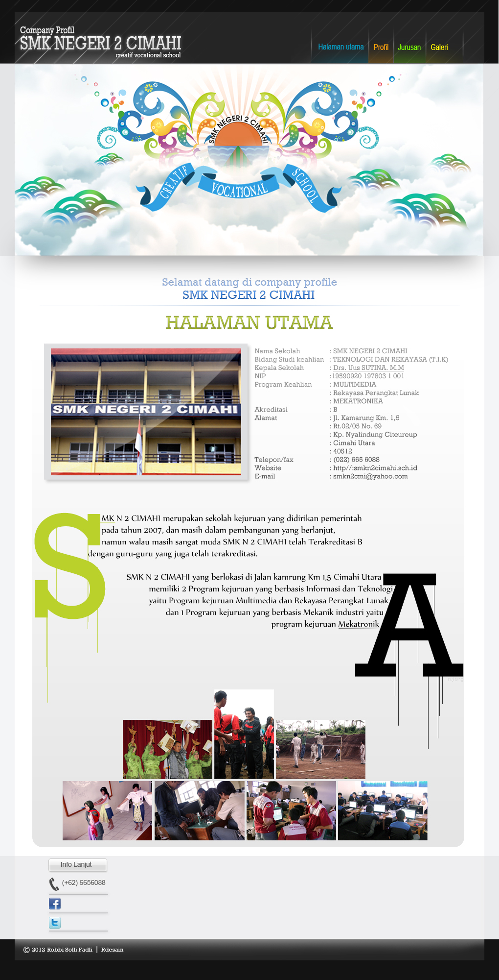 School Profile SMKN 2 Cimahi (home menu)