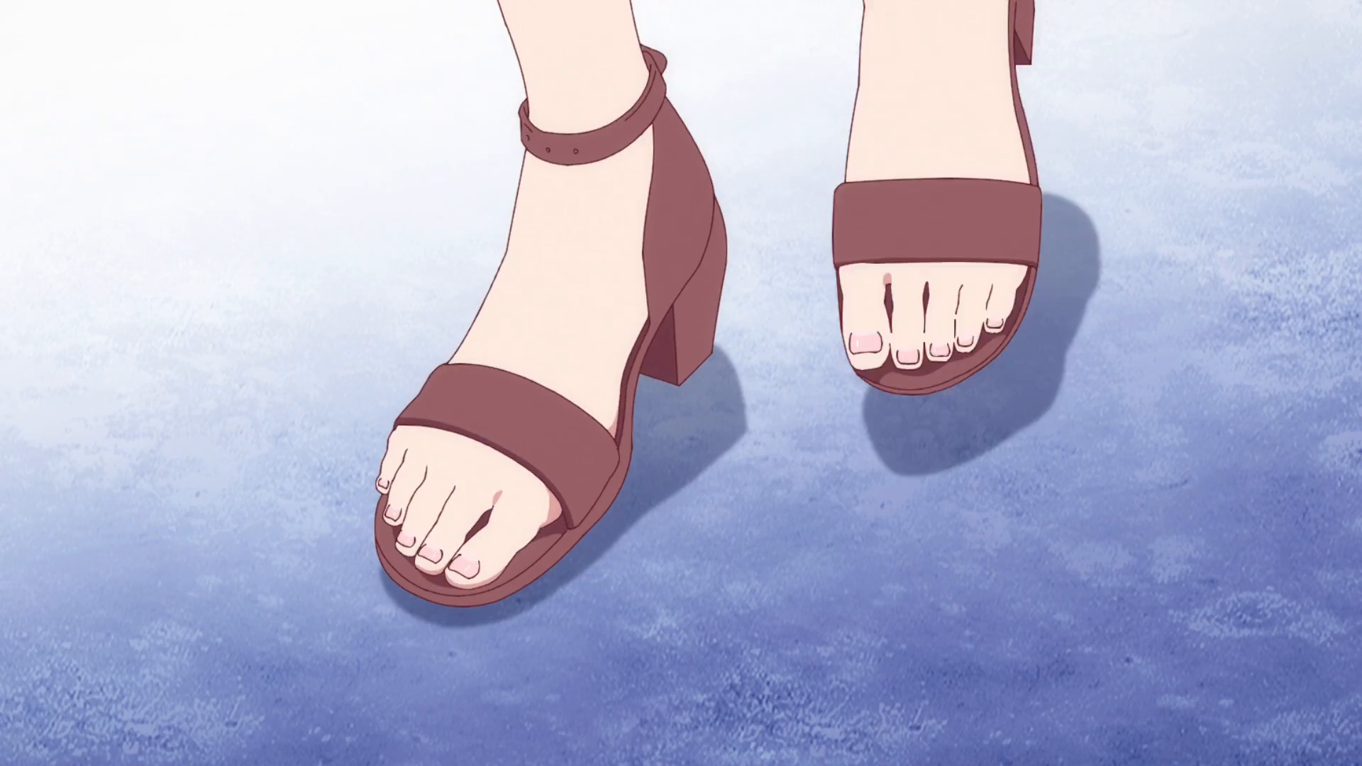 Chiyuki feet with sandals - Runway de Waratte by AnimeGirlsFeets