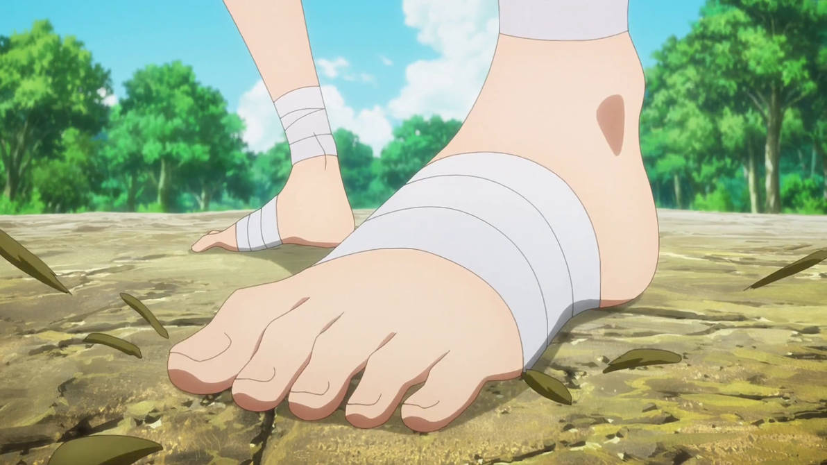 Foot stomping. Бенисумоно Куноичи Цубаки. In the Heart of Kunoichi Tsubaki feet.
