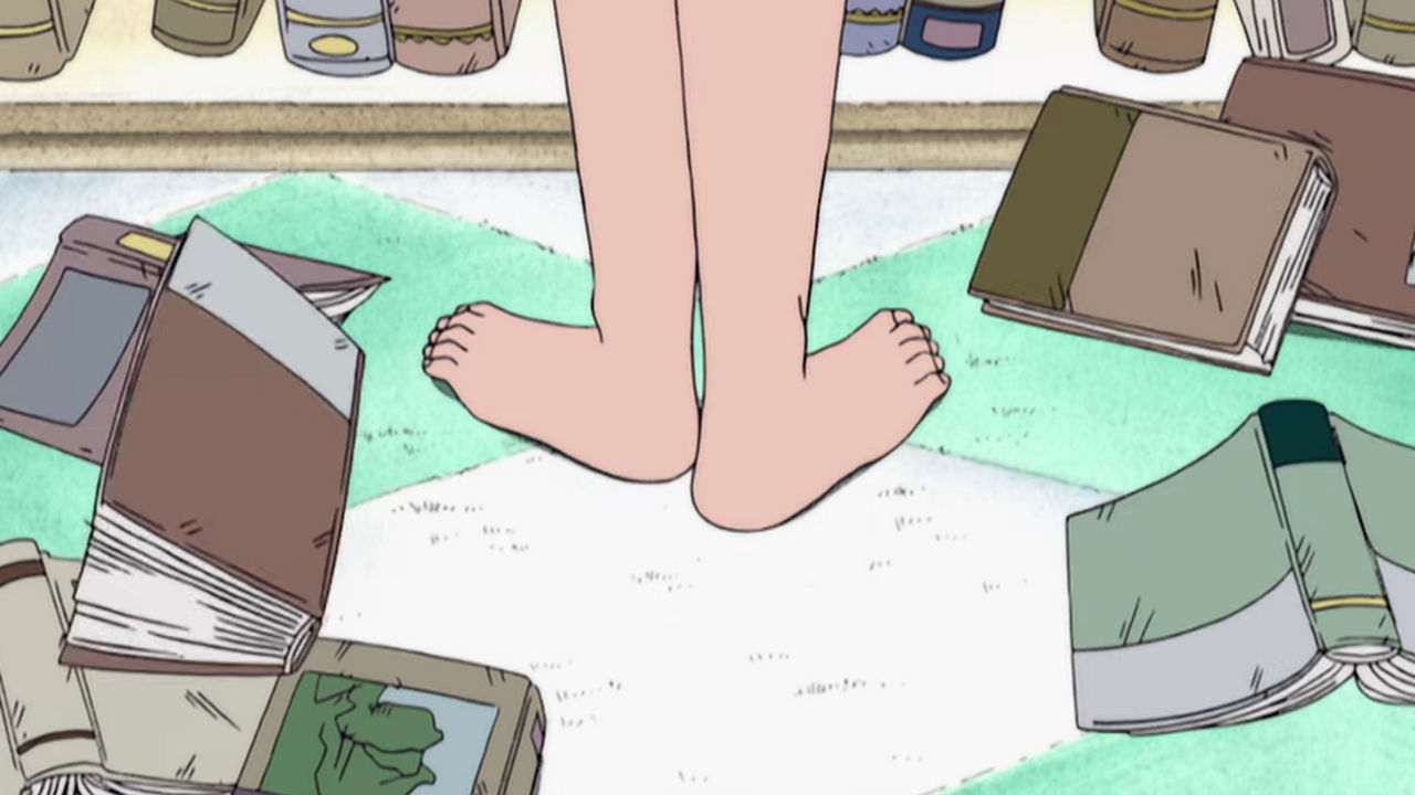 Nami Feet - Standing with books