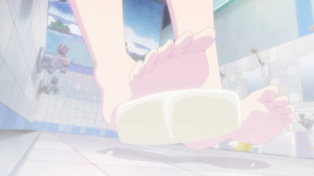 Oka Makuzawa Feet - Slipping in the bathroom 02