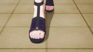 Chizuru Feet - Walking forward in sandals