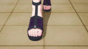 Chizuru Feet - Walking forward in sandals