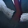 Nezuko Feet - Stepping on Daki's arm