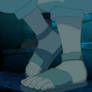 Marcille Donato Feet - Going down the stairs