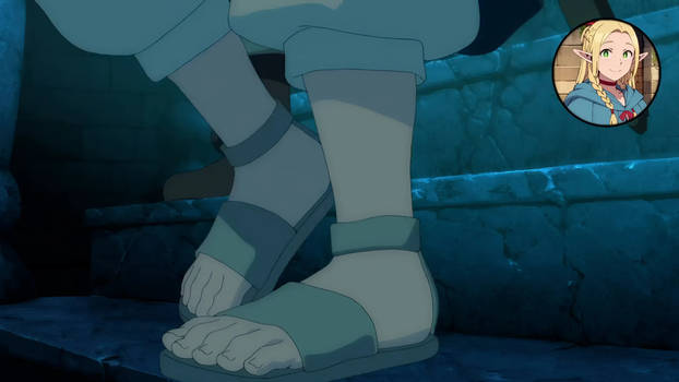 Marcille Donato Feet - Going down the stairs