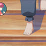 Female Ranma Feet - Going down the stairs